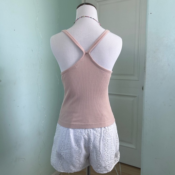 Zara Tan Knit Ribbed Racerback Tank Top - Picture 7 of 9